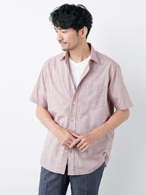 【スペシャルクーポン】スラブセミワイドカラー半袖シャツ