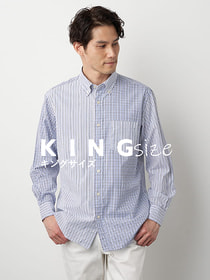 【初夏の大感謝祭】【キングサイズ】クレイジーパターンボタンダウンシャツ