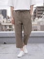 吸水速乾 麻風クロップドパンツ