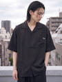 吸水速乾 麻風半袖開襟シャツ