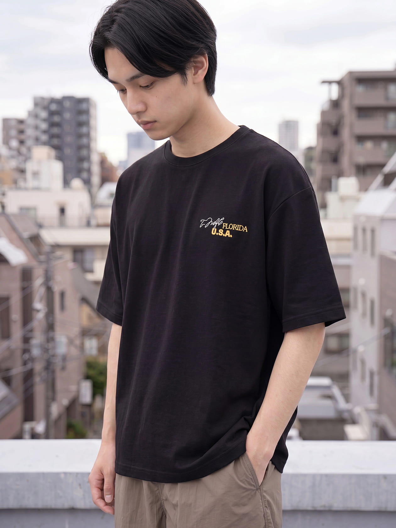 カノコ ロゴ刺繍 半袖Tシャツ