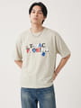 スラブ天竺 キャラクターロゴ刺繍＆プリント 半袖Tシャツ