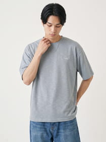 スラブ天竺 オーバルロゴプリント 半袖Tシャツ