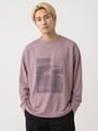 接触冷感 冷感ポンチ モノクロフォトプリント オーバーサイズ 長袖Tシャツ