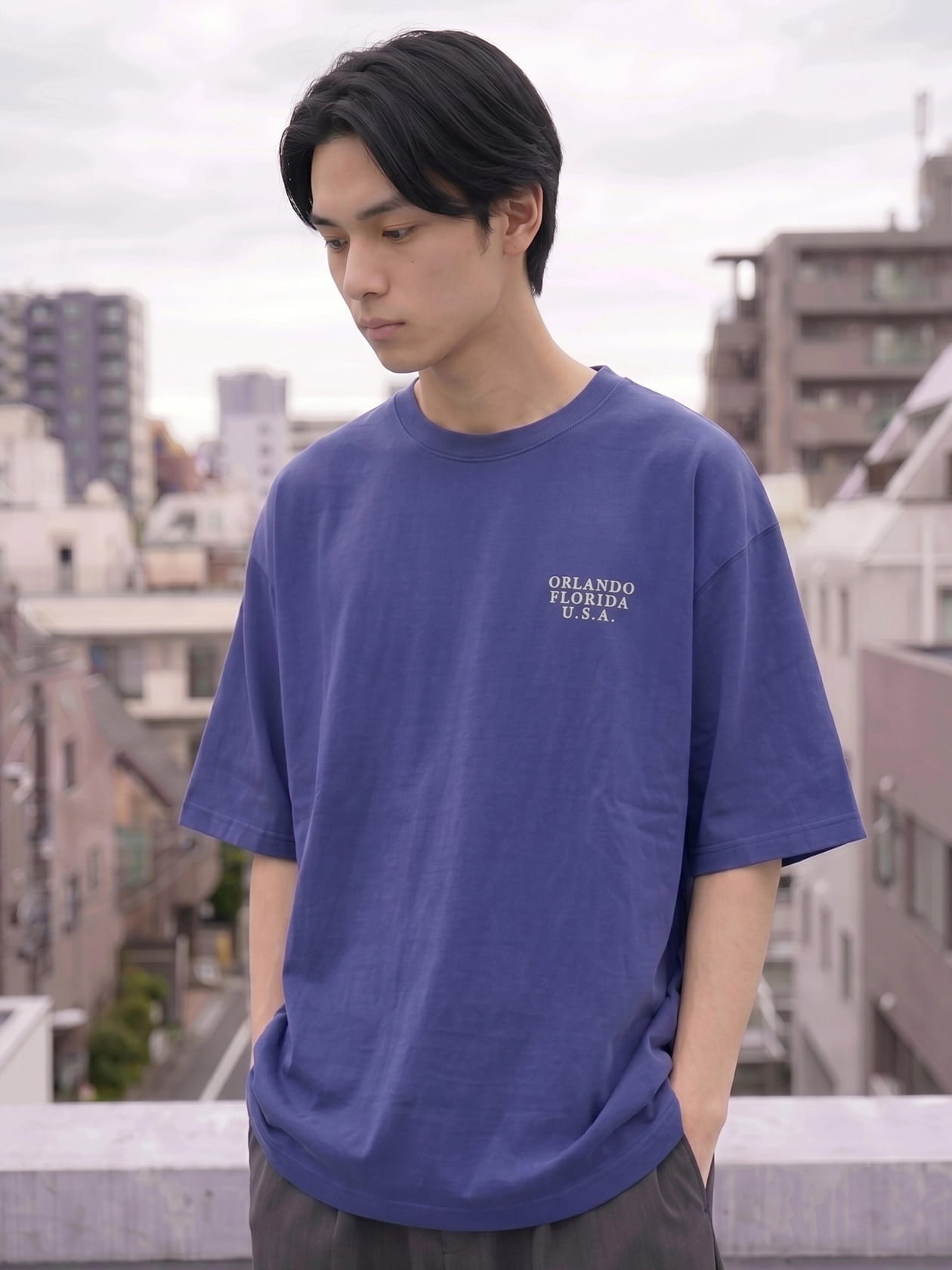 フロッキープリント　半袖Ｔシャツ