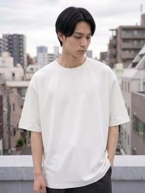 接触冷感 冷感ポンチ 筆記体ロゴ刺繍 半袖Ｔシャツ