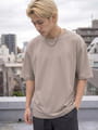接触冷感 冷感ポンチ 筆記体ロゴ刺繍 半袖Ｔシャツ