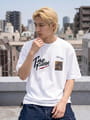 接触冷感 冷感天竺 キツネアートプリント 半袖Tシャツ
