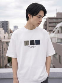 接触冷感 冷感天竺 布帛刺繍 半袖Tシャツ