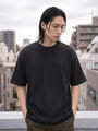 ワッフル クルーネック 半袖Tシャツ