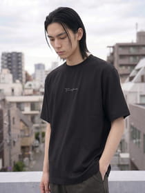 ジョーゼット 筆記体ロゴ刺繍 半袖Tシャツ