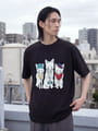 接触冷感 冷感天竺 3FOXプリント 半袖Tシャツ