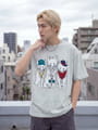 接触冷感 冷感天竺 3FOXプリント 半袖Tシャツ