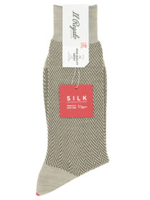 【イルレガロ】シルクヘリンボンソックス