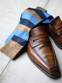 【イルレガロ】シルクカラーボーダーソックス