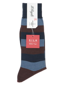 【イルレガロ】シルクカラーボーダーソックス