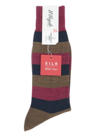 【イルレガロ】シルクカラーボーダーソックス