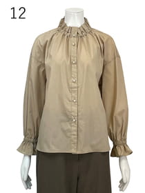 【サンプル】タイプライターギャザー衿ブラウス