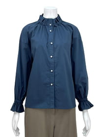 【サンプル】タイプライターギャザー衿ブラウス