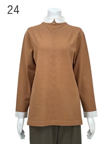 【サンプル】配色インターシャジャガードニット