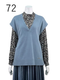 【サンプル】ラック―ン混Vネックベスト