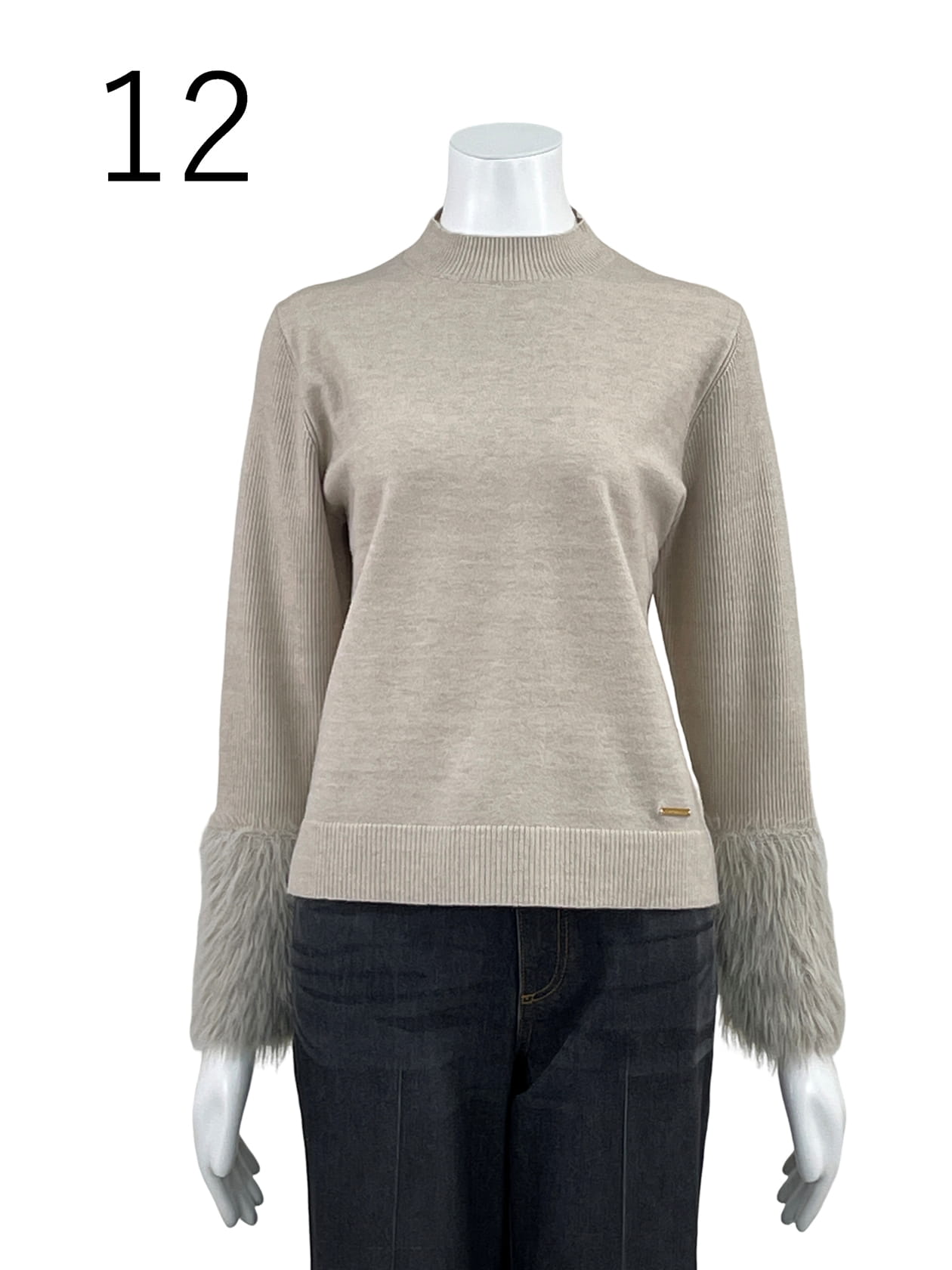 【サンプル】フェザーヤーンカフスニット プルオーバー