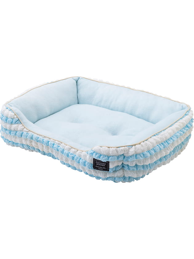 ポップコーンボーダー スクエアペットベッドS