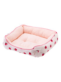 いちごプリントダブルガーゼ スクエアペットベッドS