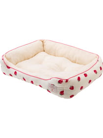 いちごプリントダブルガーゼ スクエアペットベッドM