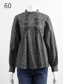 【サンプル】小花柄ピンタックブラウス