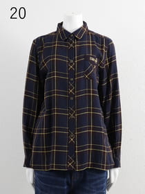 【サンプル】接結ギンガムチェックシャツブラウス