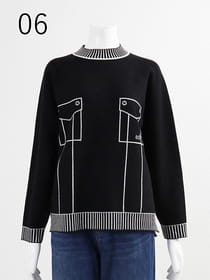 【サンプル】トロンプルイユモックネックラグランプルオーバー