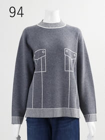 【サンプル】トロンプルイユモックネックラグランプルオーバー