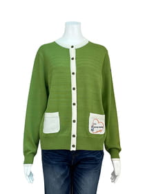 【サンプル】ウール100％丸首カーディガン