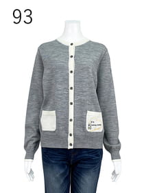 【サンプル】ウール100％丸首カーディガン