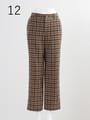 【サンプル】ウール混起毛チェック柄ストレートパンツ
