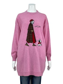 【サンプル】アンゴラ混オーバーサイズチュニックニットプルオーバー