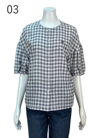 【サンプル】ソフトチェックブラウス