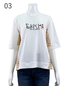 【サンプル】ギンガムチェックドッキングカットソー