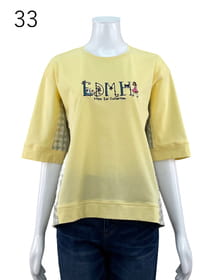 【サンプル】ギンガムチェックドッキングカットソー