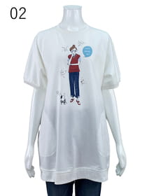 【サンプル】チュニック丈プリントカットソープルオーバー