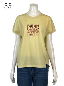 【サンプル】スパンコール入り立体ロゴ刺繍カットソー