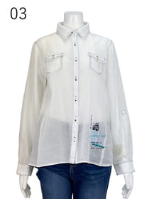 【サンプル】ediちゃん2.2oz綾デニムシャツブラウス