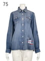 【サンプル】ediちゃん2.2oz綾デニムシャツブラウス