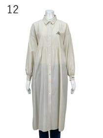 【サンプル】先染めストライプロングシャツ