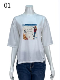 【サンプル】切替ギャザーAラインカットソー