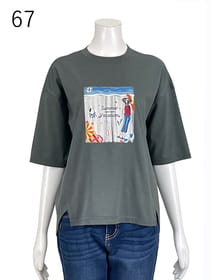 【サンプル】切替ギャザーAラインカットソー