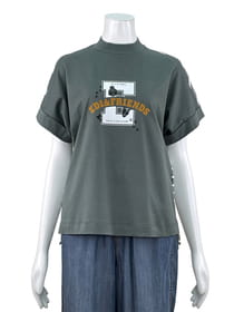 【サンプル】フロッキープリントカットソー