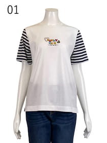 【サンプル】袖ボーダードッキングTシャツ