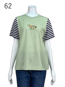 【サンプル】袖ボーダードッキングTシャツ